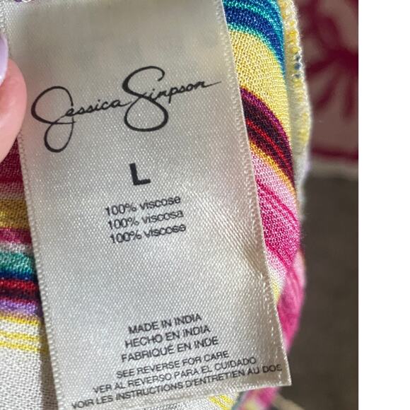 Jessica Simpson Two Piece Set Archer Skort and Halter Top in Torrid Stripe Sz L - Picture 11 of 14